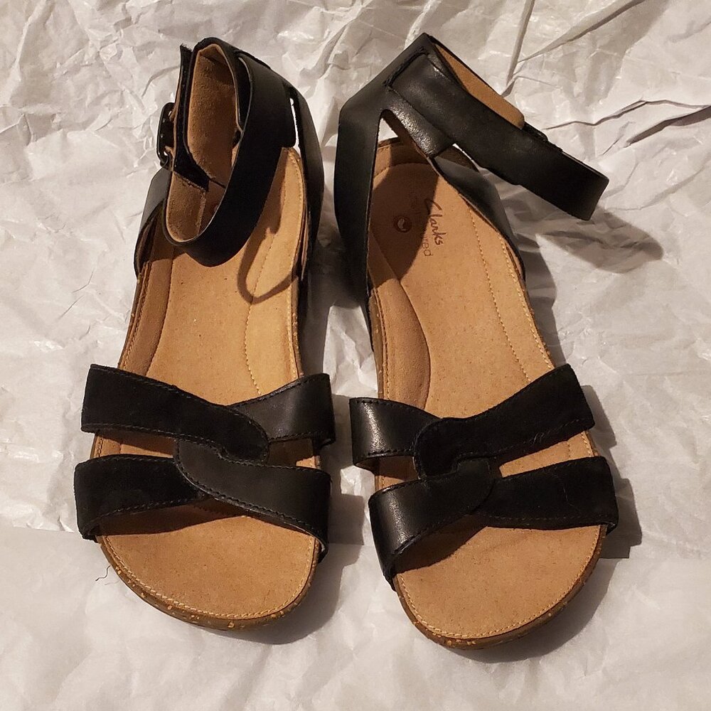 Clarks Un Perri Loop Black Sandals 7.5 - Picture 2 of 5